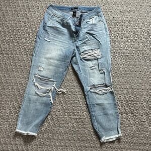 Sincerely Jules Light Blue Distressed Boyfriend Jeans